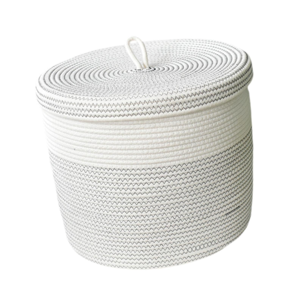 TRENDIVIBE Foldable Laundry Hamper Versatile Decorative Basket for Bathroom Pillow Dorm White