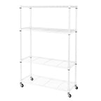 Seville Classics Solid Steel Wire Shelving Storage Unit Adjustable Shelves Organizer Rack, For Home, Kitchen, Office, Garage, Bedroom, Closet, White, 4-Tier, 36' W X 14' D