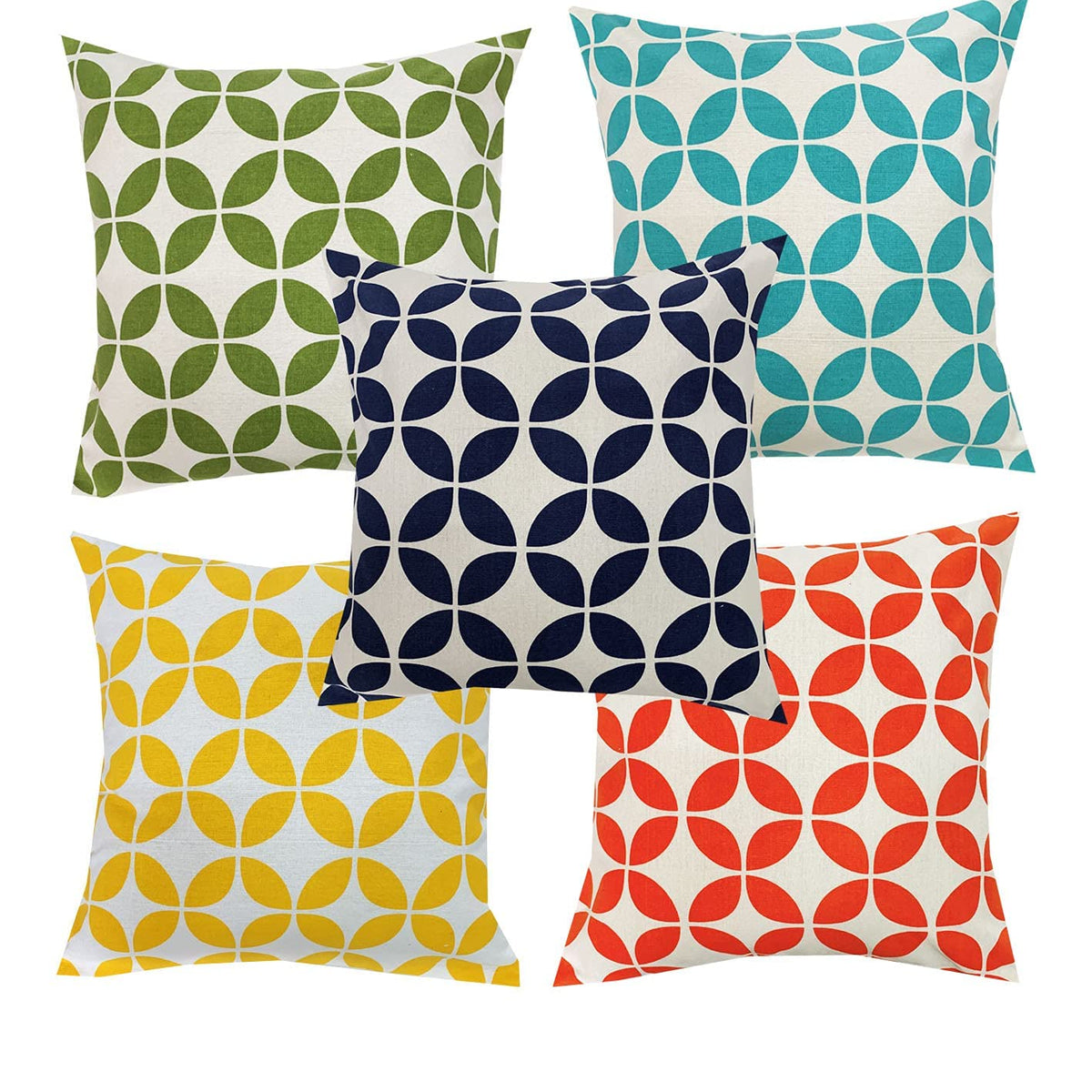 Pink Parrot 100% Cotton Cushion Cover 18X18 Inch Set Of 5 Pcs