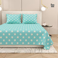 Dream Weaverz220 Tc Cotton Super King Size Printed Flat Bedsheet 275X255 Cms|2 Pillow Covers 46X72 Cms|Home Bedroom