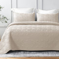 Whale Flotilla Quilt Set Queen Size, Soft Microfiber Lightweight Bedspread Coverlet Bed Cover (Wave Pattern) For All Seasons, Br