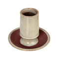 Stoneware Match Holder with Striker Plate, Reactive Glaze, Grey (Each One Will Vary)