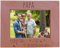 CustomGiftsNow Papa I Love You Too The Moon and Back - Wood Picture Frame - Fits 5x7 Inch Picture (Horiztonal)