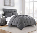 Chezmoi Collection 2-Piece Down Alternative Comforter Set (Twin, Gray)