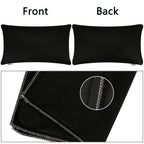 Thmyo 4-Pack 100% Cotton Lumbar Comfortable Solid Decorative Throw Pillow Case Rectangle Cushion Cover Sublimation Blank Pillow