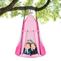 Dortala Kids Hanging Chair Swing Tent Set, Hammock Nest Pod Hanging Swing Seat For Boys/Girls, Childrenswing Play House With Det