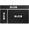 Noverlife 3PCS Black Rubber Bar Service Spill Mat, Barber Station Mat Flexible Bar Mat Set for Countertop, Waterproof Home Bar M