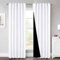 Nicetown Full Shading Curtains, Super Heavy-Duty Black Lined Blackout Drapes With Rod Pocket & Back Tab For Bedroom, Privacy Ass