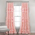 Lush Decor Kemmy Window Curtain Panel (Single Panel), 95 L x 52 W, Peachy Pink