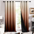 Story@Home 100% True Blackout Semi Long Door 8 Feet Long Set Of 1 | Gradient Printed | Room Darkening Curtain | Ombre Curtains F