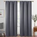 Diraysid Dark Gray Blackout Curtains For Bedroom And Living Room Thermal Insulated Room Darkening Curtains Drapes, 42 X 95, 2 Pa