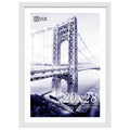 VCK 20x28 Poster Frame White, Textured Exclusive Solid Wood Picture Frames, Wall Hanging