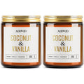 AOOVOO Coconut Vanilla Candles - 18 oz Scented Candles, Aromatherapy Candle, Soy Candle for Home Scented