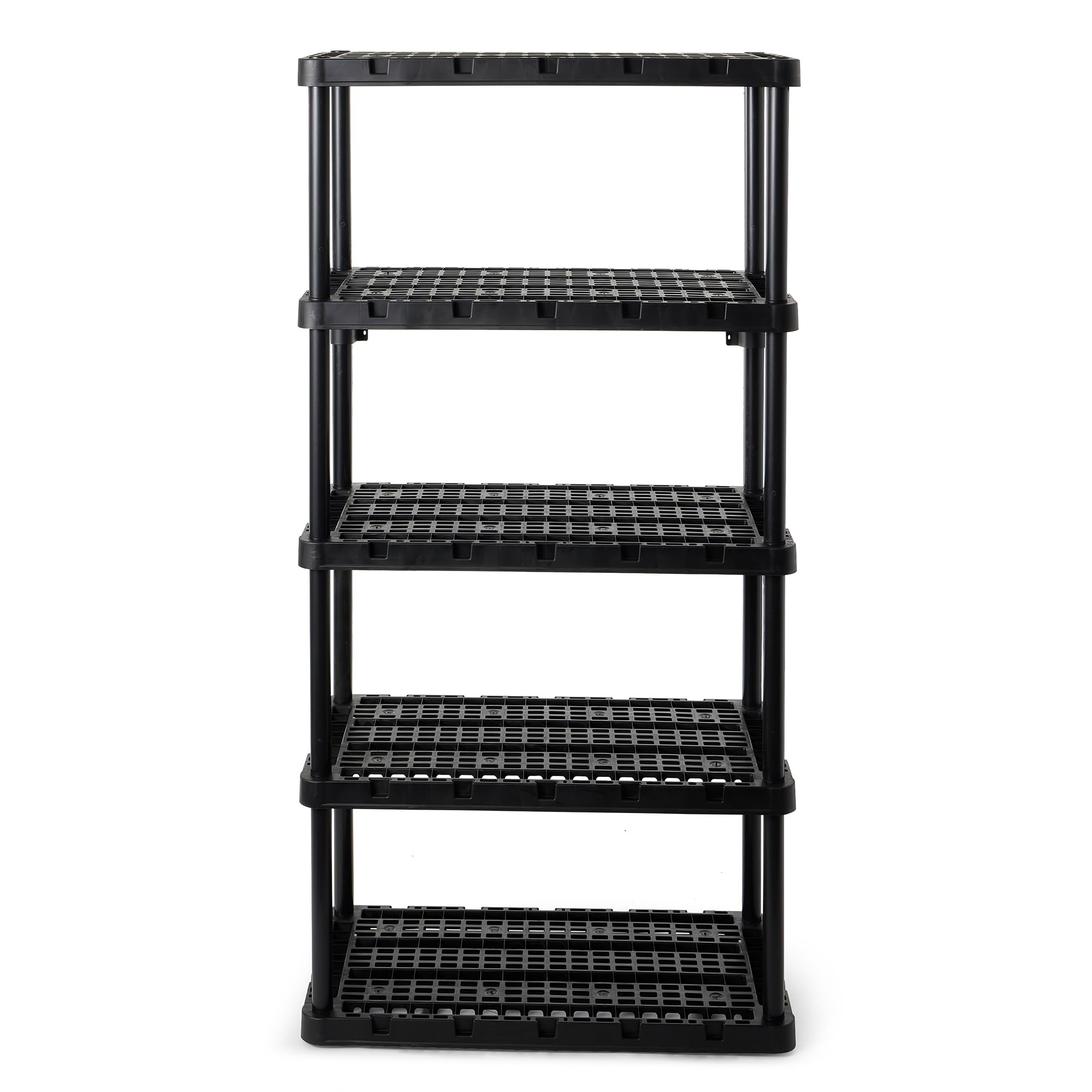 Gracious Living 5 Shelf Knect-A-Shelf Ventilated Heavy Duty Storage Unit 18 x 36 x 72 Organizer System for Home, Garage, Basemen