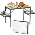 Titanker Folding Camping Table 3ft, Folding Picnic Table, Camp Tables Portable Foldable, 50% Extra Side Space, Outdoor Patio Tab