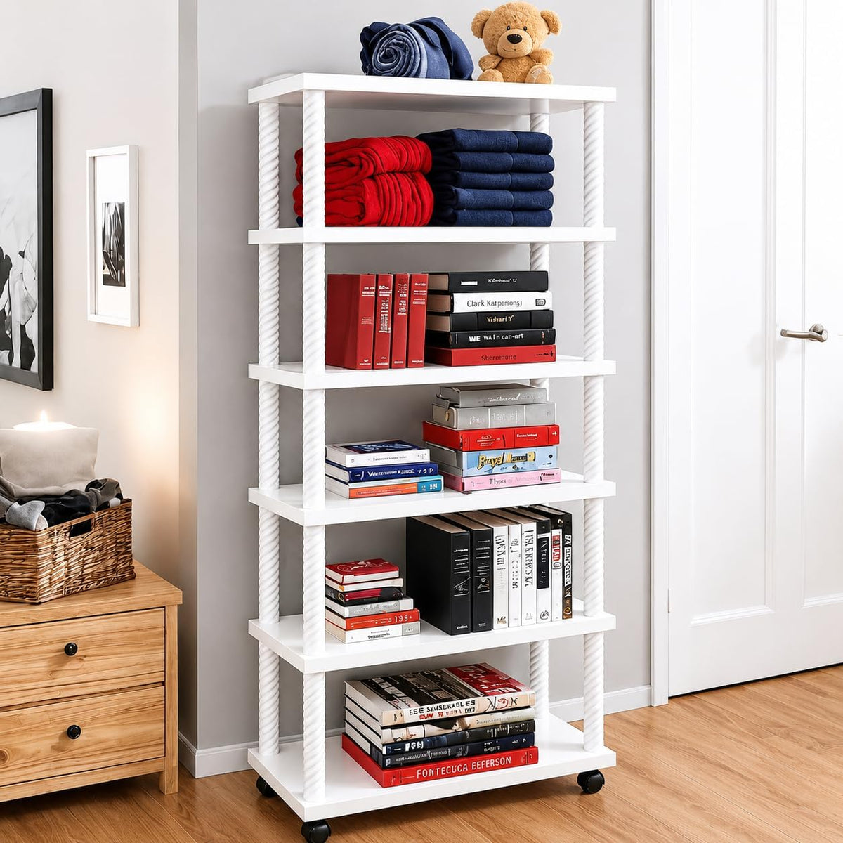 Youcopia Book Self  6 Layer Portable Book Shelf, Kids Books Racks For Home Plastic, Bookshelf For Home, Book Shelves, Book Stan