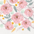 Unique Industries Painted Pink Floral Party Napkins, 16ct