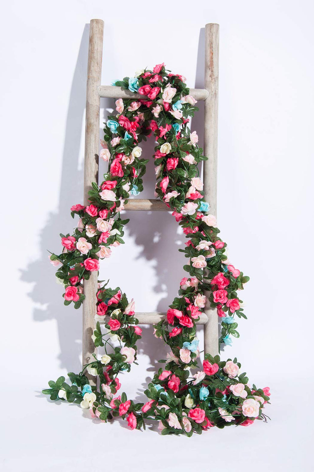 Miracliy 8 Pack 65 Ft Flower Garland Decorations Plastic Artificial Flowers For Wedding Decoration Photo Booth Backdrop