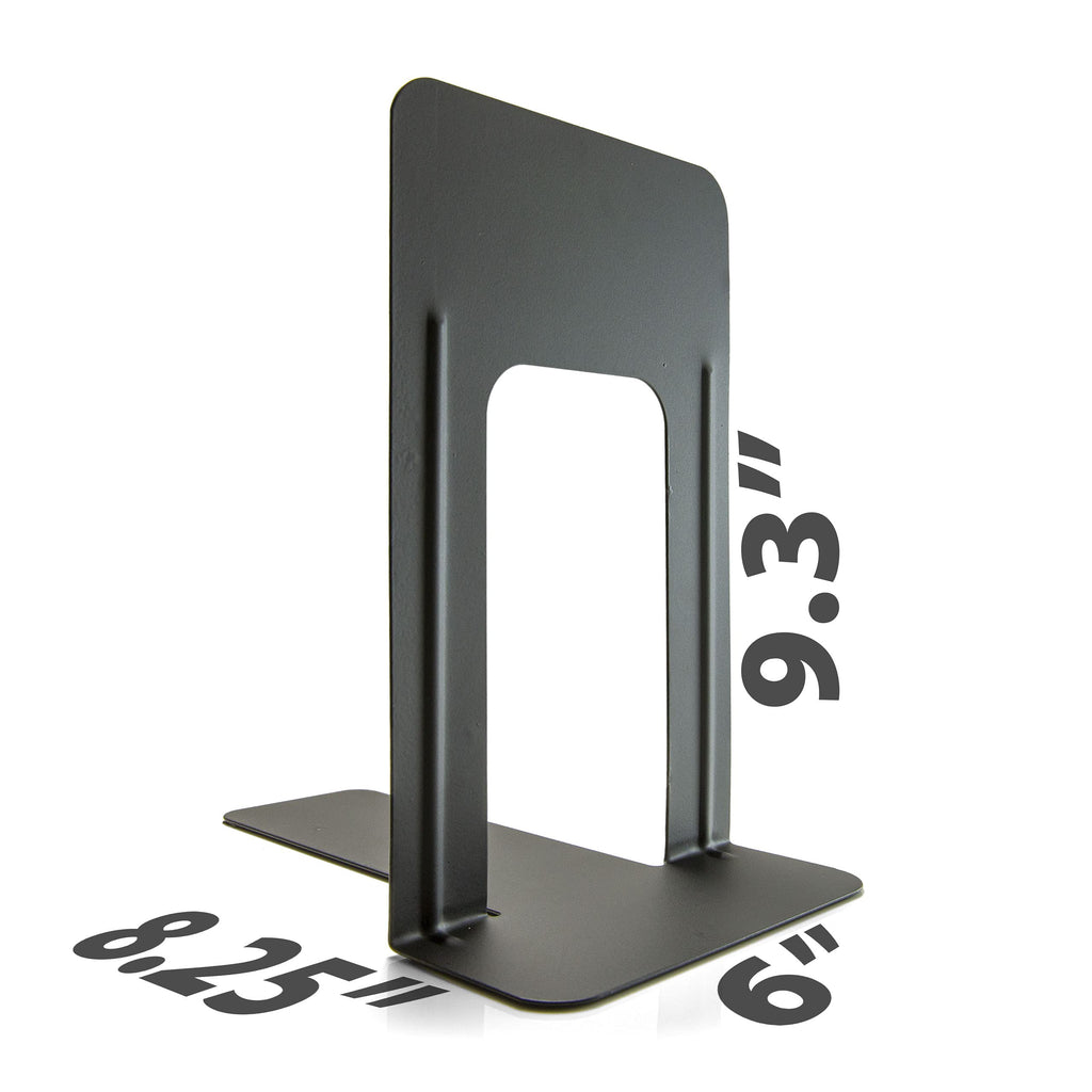 Officemate Non-Skid Bookends, 9   , Non-Skid Base, Chip Proof Enamel Coating (93051)