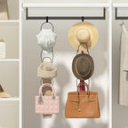 Linfidite 10 Pack Hat Rack Hanger Holder Organizer Closet Hanging Baseball Cap Display Storage Rack For Scarves Handbags Towels