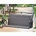 International Caravan Valencia Resin Wicker/Steel Loveseat Swing