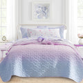 Schnauzer Home Twin Size 2 Piece Quilt Set, Bailey Printed Bedding Coverlet Set, Lightweight Soft Reversible Bedspread Sets For
