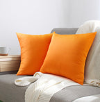 Thmyo 4-Pack 100% Cotton Comfortable Solid Decorative Throw Pillow Case Square Cushion Cover Pillowcase Sublimation Blank Hallow