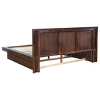 Coaster Home Furnishings Jessica Contemporary 4-Piece Bedroom Set Eastern King Size LED Panel Bed Frame 43-inch Headboard Cappuccino 200711KE-S4