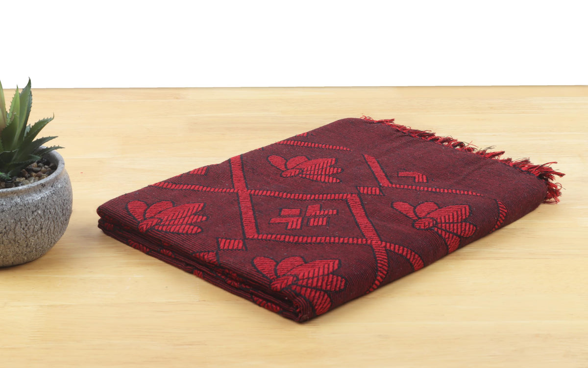 nissi Single Size Poly Cotton Blanket (Blanket) (red)