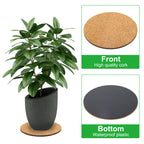 Coitak 6 Pieces Cork Mat For Plants, 6 Inch Round Cork Plant Coasters Mats For Garden, Courtyard, Pot Mat, Indoor Outdoor And Di
