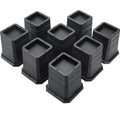 Btsd-Home Adjustable Bed Risers 2,3 Or 4 Inch Heavy Duty 8 Pack Furniture Risers Dorm Bed Risers Table Desks Legs Blocks Black