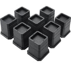 Btsd-Home Adjustable Bed Risers 2,3 Or 4 Inch Heavy Duty 8 Pack Furniture Risers Dorm Bed Risers Table Desks Legs Blocks Black