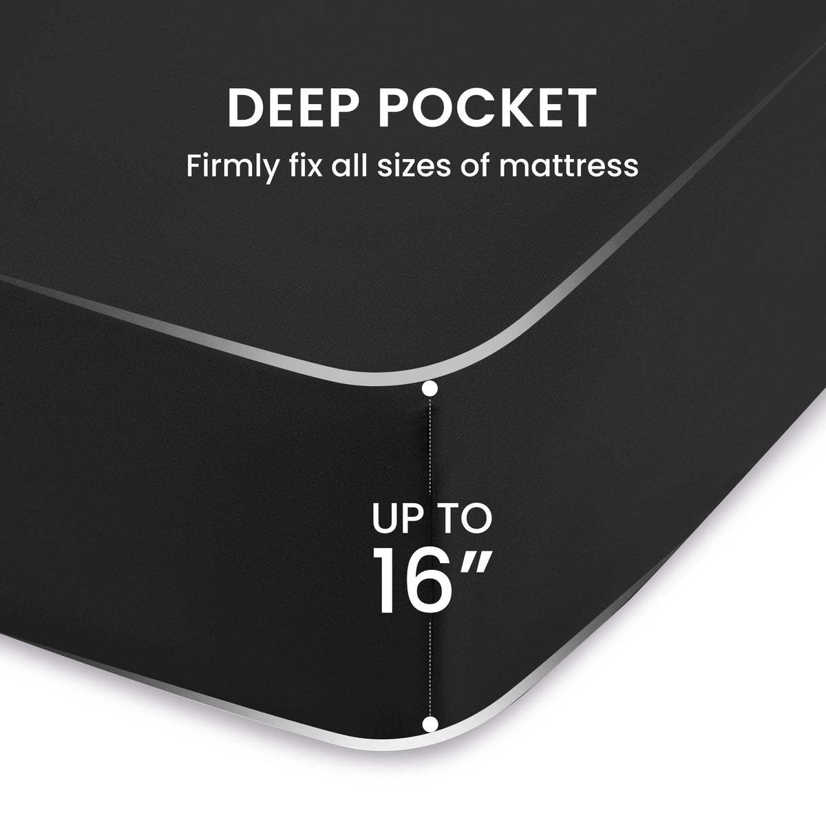 Sleep Zone Nanotex Super Soft Cooling Twin Bed Sheets Set For Kids 3 Piece - Easy Care Fitted Flat Sheet & Pillowcase Sets - Wrinkle Free, Fade Resistant, Deep Pocket 16' (Black, Twin)