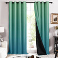 Story@Home 100% True Blackout Curtains 8 Feet Long Set Of 2 | Gradient Printed | Room Darkening Curtain | Semi Long Door Ombre C