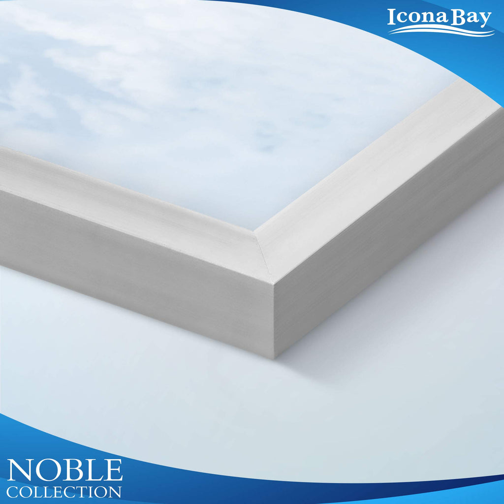 Icona Bay 5X7 Picture Frames (Silver, 6 Pack), Modern Professional Frame Set, Noble Collection