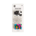 U Brands Push Pins Variety Pack, Office Supplies, With Round Pins, Clear Pins, Assorted Styles, 80 Count