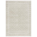 SAFAVIEH Tulum Collection Accent Rug - 3 x 5, Ivory & Sage, Moroccan Boho Distressed Design, Non-Shedding & Easy Care, Ideal f