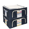 Swaranim 2Pack Foldable Clothes Organizer Box, 44L, Blue
