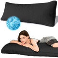 Ubauba Memory Foam Body Pillow, Full Large Body Pillows For Adults, Firm & Fluffy Long Bed Pillows For Sleeping (20X54 Inch, Bla