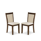 East West Furniture X797Mzn32-6 6 Piece Dining Set Contains A Rectangle Dining Room Table With X-Legs And 4 Light Beige Linen Fabric Upholstered Chairs With A Bench, 40X72 Inch, Multi-Color