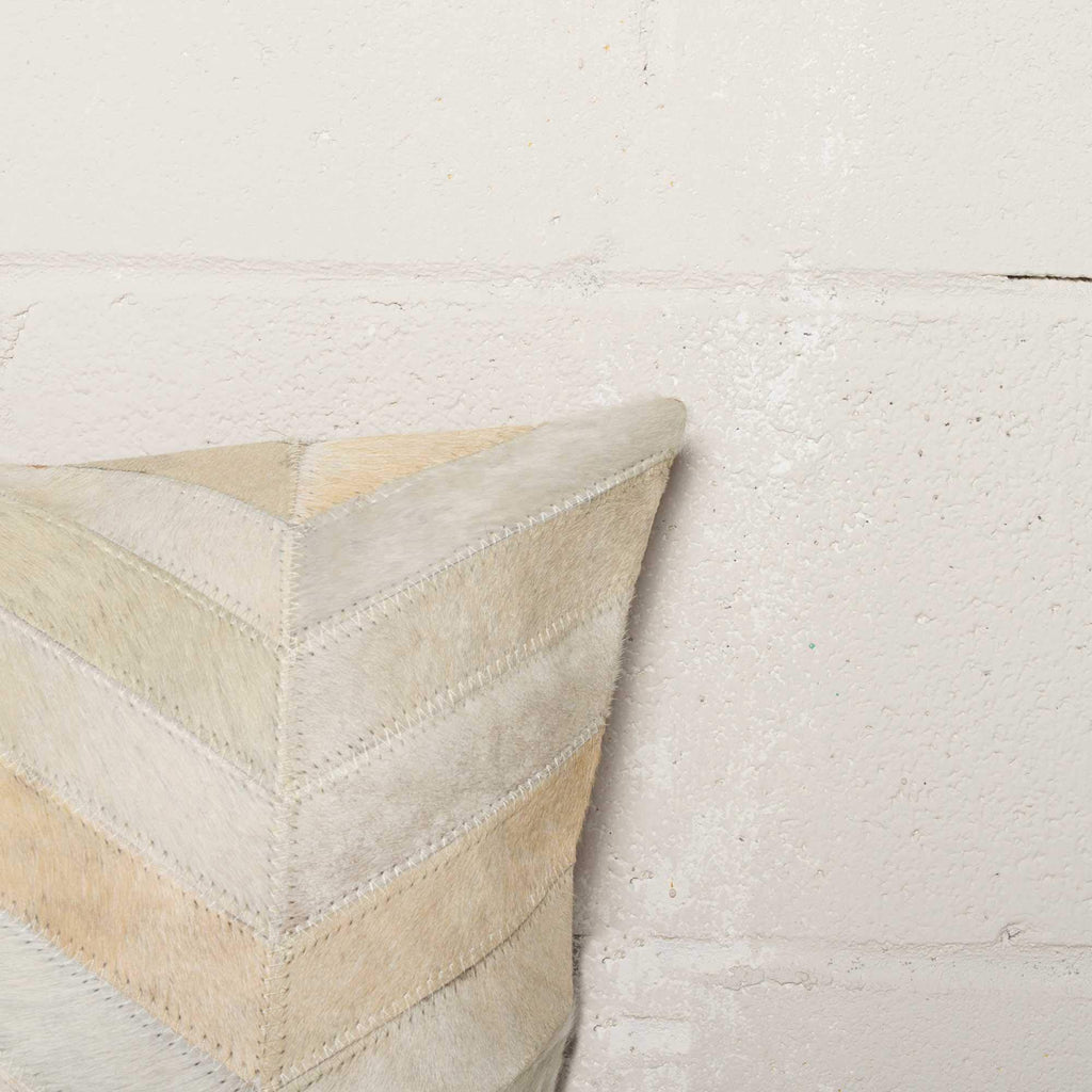 HomeRoots Decor 18-inch x 18-inch x 5-inch Enchanting Natural Torino Kobe Cowhide - Pillow