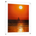 ArtToFrames 22x28 Inch Magnetic Acrylic Frame with Chrome Standoffs for Wall Mounting and Removable Acrylic Front, Full Frame Si