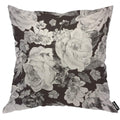 Aoyego Black White Rose Throw Pillow Cover Floral Bouquet Botanical Plant Nature Leaves Bloom Wild Flowers Petal Daisy Pillow Ca