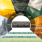 Patio Furniture Set Cover, Rectangular Waterproof Outdoor Table And Chair Set Cover,Furniture Cover For Sectional Sofa Set,Tear-Resistant Material Dust-Proof Couch Cover. (128''Lx83''Wx28''H)