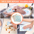 Mixed Fruit Swedish Kitchen Dishcloths Reusable Dish Towels Absorbent And Fast Dry Cleaning Cloths For Kitchen Blueberry Cherry