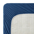 Clara Clark Bed Sheets, Premier 1800 Series 4 Piece Bed Sheet Set, Deep Pocket, Wrinkle, Fade, Stain Resistant, Luxury Soft Bedding Sheets & Pillowcases, Split King, Navy Blue