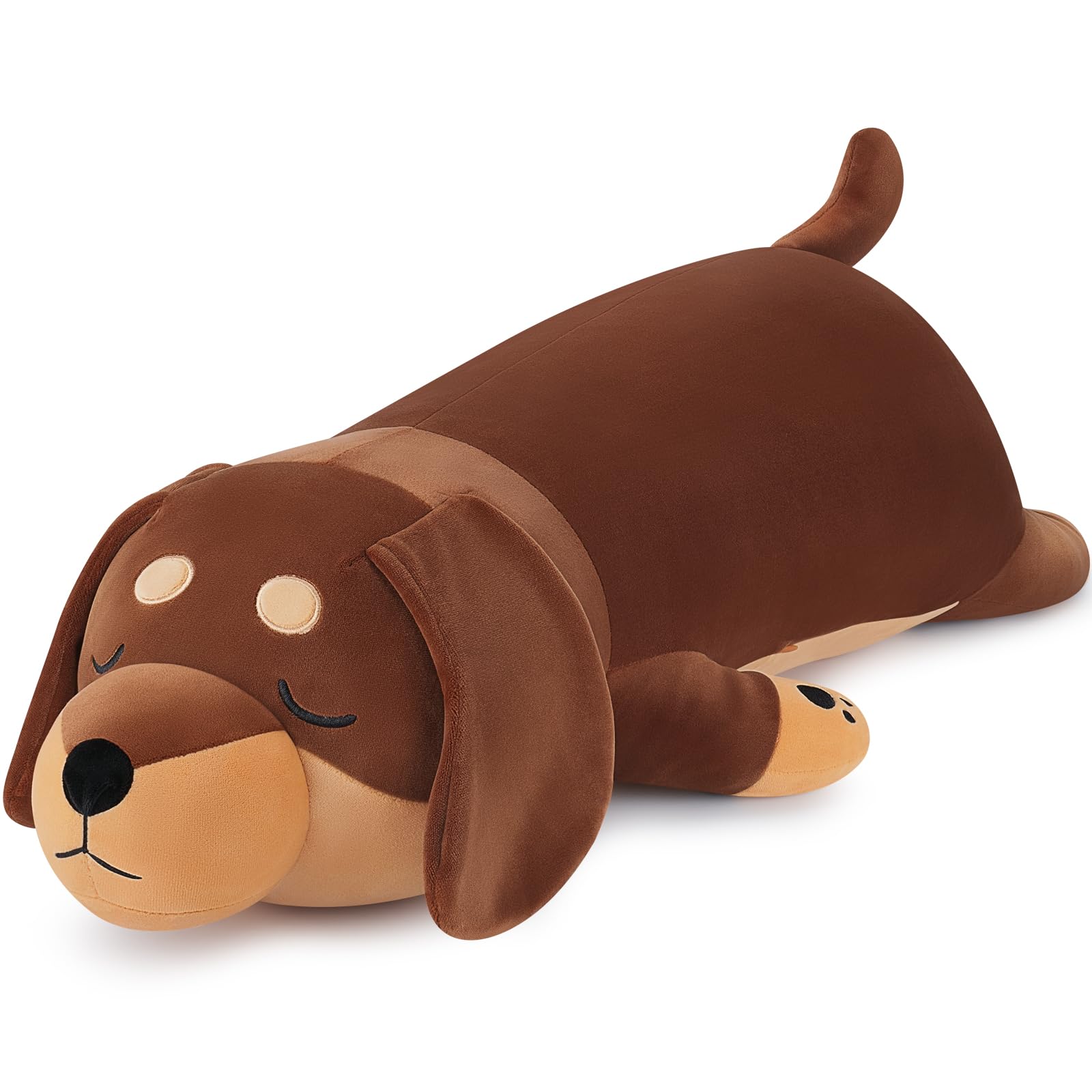 19   Large Dachshund Dog Plush Stuffed Animal- Cute Weiner Dog Plush Pillow Plushies, Big Dachshund Plush Toy, Cute Hugging We