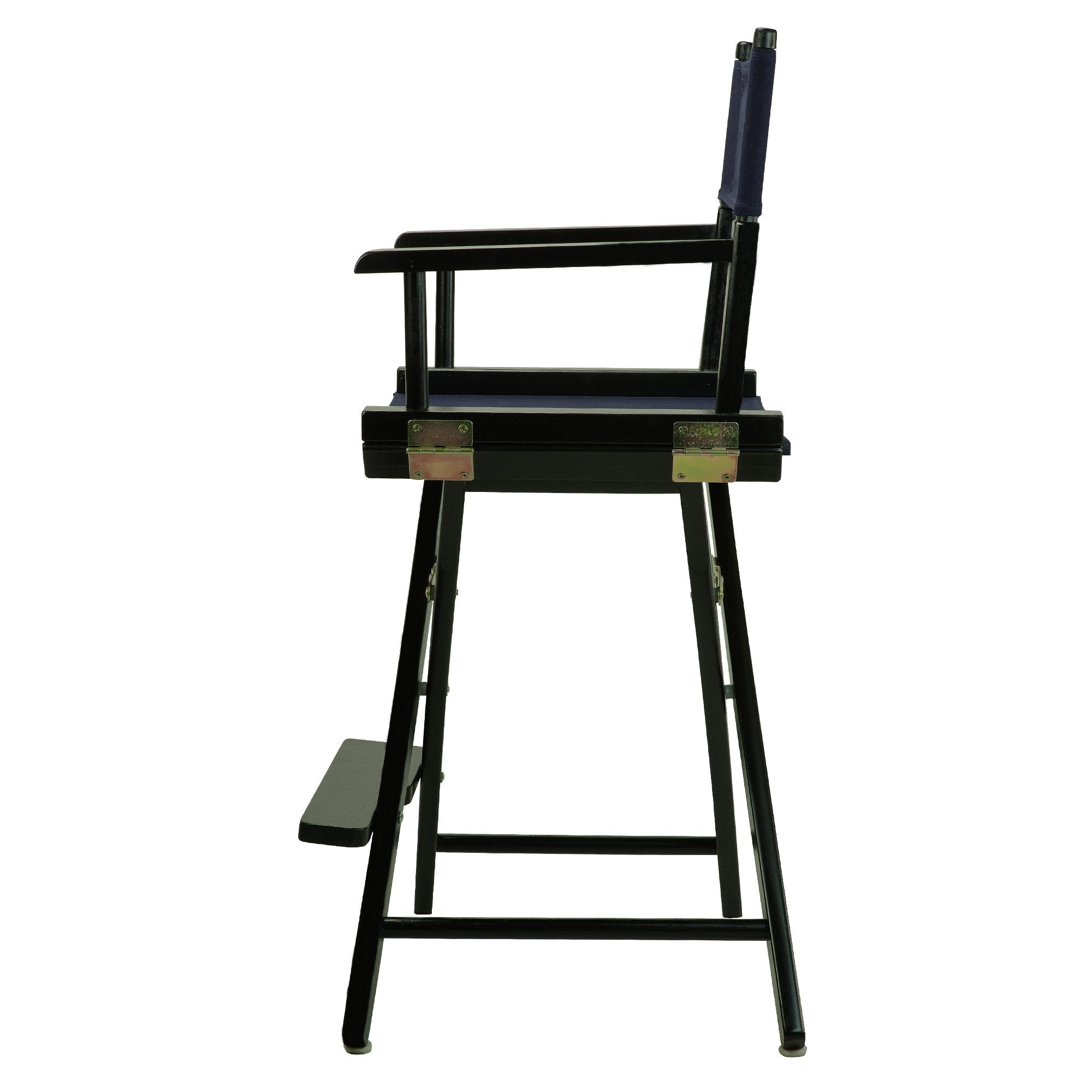 Casual Home 24" Director'S Chair Black Frame-With Navy Canvas, Counter Height