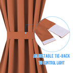 Nicetown Room Darkening Shades For Entry Door Side - Privacy Door Window Curtains Thermal Insulate Covering For Patio Door Glass