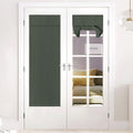 Nicetown Blackout French Door Curtain, Privacy Thermal Insulated Window Curtain With Sticky For Glass Door/Front Door/Sliding Door/Patio Door 1 Panel (W26 X L72, Dark Mallard)